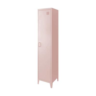 Armoire chambre m&eacute;tal rose, 3 rangements