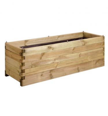CERLAND Jardini&egrave;re en bois ol&eacute;a rectangulaire 150