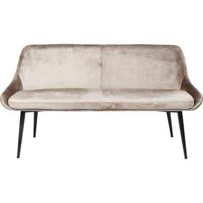 KARE  Banc East Side, 154 cm, Velours Beige, Twin
