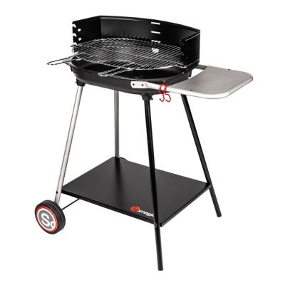 SOMAGIC Barbecue &agrave; charbon avec cuve en fonte et grille chrom&eacute;e