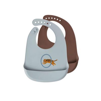 OYOY MINI Oyoy - Bavoir pour enfants avec plateau de ramassage, tigre (lot de 2)