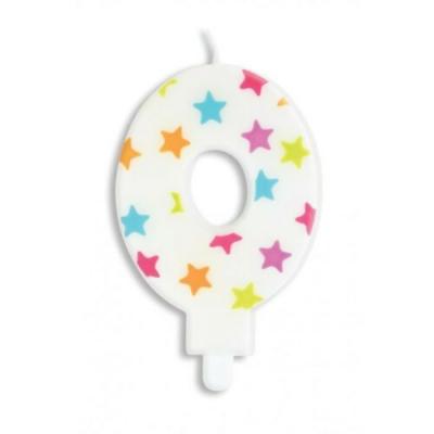 SCRAPCOOKING PARTY Bougie pour g&acirc;teau num&eacute;ro 0 blanc H7 cm Blanc ScrapCooking&reg;