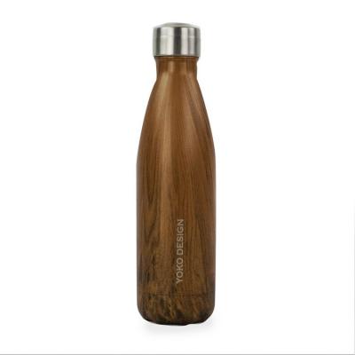 YOKO DESIGN Bouteille isotherme 500 ml finition bois