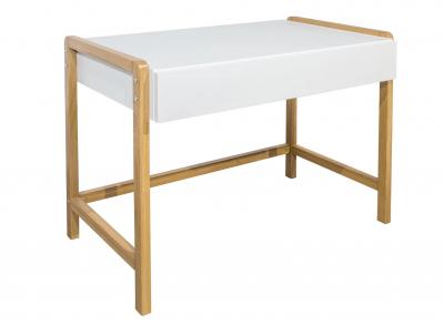 KOCOT KIDS Bureau enfant 1 tiroir Blanc et Ch&ecirc;ne