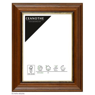 CEANOTHE Cadre photo V&eacute;n&eacute;zia 10x15 cm, en bois massif - marque fran&ccedil;aise - Brut