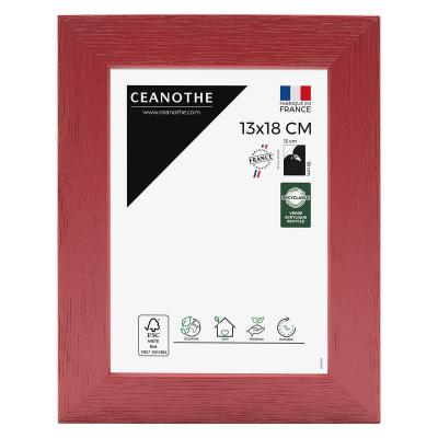 EMOTION Cadre photo cerise 13x18 cm bois reconstitu&eacute; fsc
