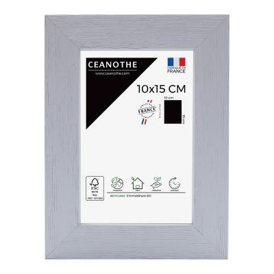 GENERIQUE Cadre photo gris 10x15 cm bois reconstitu&eacute; fsc