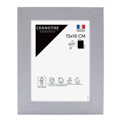 BRIO Cadre photo gris 13x18 cm bois reconstitu&eacute; fsc