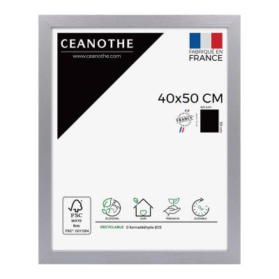 GENERIQUE Cadre photo gris 40x50 cm bois reconstitu&eacute; fsc