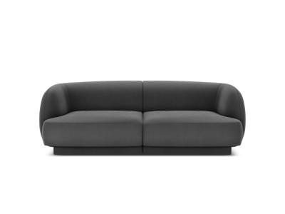 MICADONI HOME Canap&eacute; ""miley"", 2 places, gris, velours MIC_2S_51_F1_MILEY4