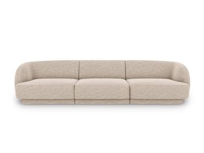 MICADONI HOME Canap&eacute; ""miley"", 3 places, beige, tissu chenille MIC_3S_140_F1_MILEY2