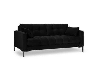 MICADONI HOME Canap&eacute; ""mamaia"", 3 places, noir, velours MIC_3S_51_F1_MAMAIA113