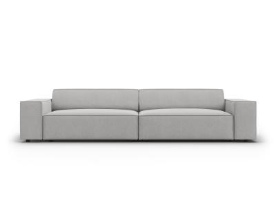 MICADONI HOME MICADONI Canap&eacute; Jodie, 4 Places, Gris Clair, Tissu Structurel