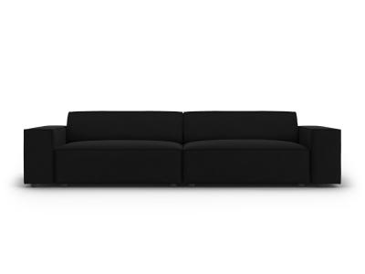 MICADONI HOME Canap&eacute; ""jodie"", 4 places, noir, velours MIC_4S_51_F1_JODIE7