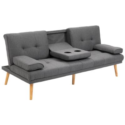 HOMCOM Canap&eacute; convertible 3 places design scandinave