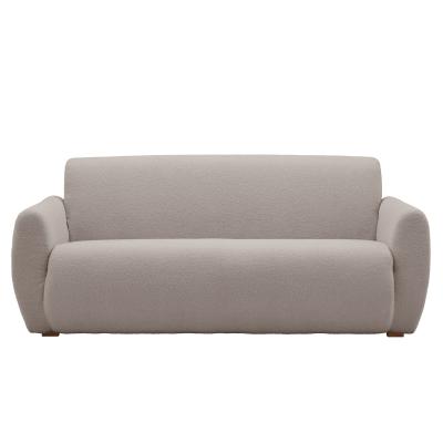 CAMIF Canap&eacute; en tissu bouclette Gris Clair 3 places