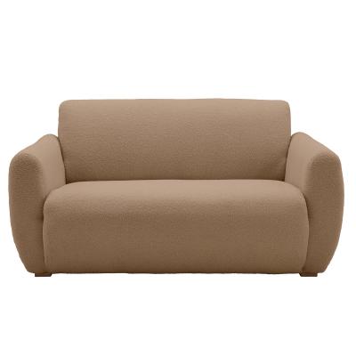 CAMIF Canap&eacute; en tissu bouclette marron 2 places