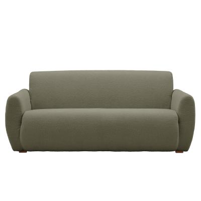 CAMIF Canap&eacute; en tissu bouclette Vert Kaki 3 places