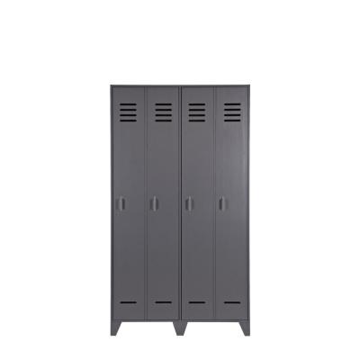 Dirk - armoire 2 portes en pin fsc - couleur - gris 378586-GOS