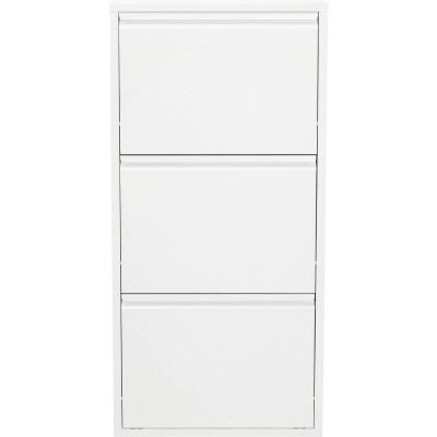 KARE DESIGN Casier &agrave; Chaussure Caruso Blanc 3 Tiroirs 
