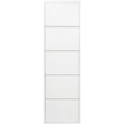 KARE DESIGN Casier &agrave; Chaussure Caruso Blanc 5 Tiroirs 