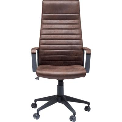 Chaise de bureau labora haute marron fonc&eacute; kare design