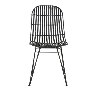 M-s - Lot de 2 chaises kubu coloris noir