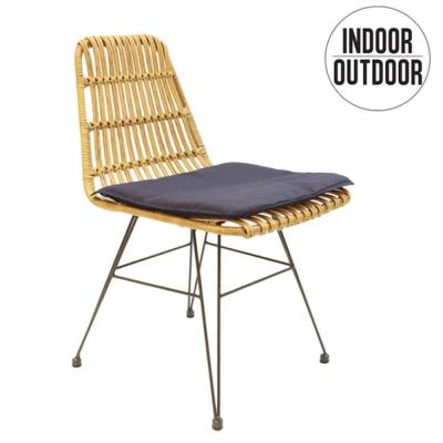 THE HOME DECO FACTORY Chaise de jardin tress&eacute;e design ethnique Surabaya - Marron naturel