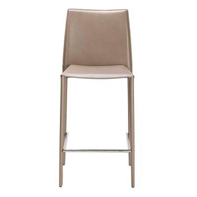 ZAGO STORE Chaise plan de travail en cuir recycl&eacute; sable Bor&eacute;ale