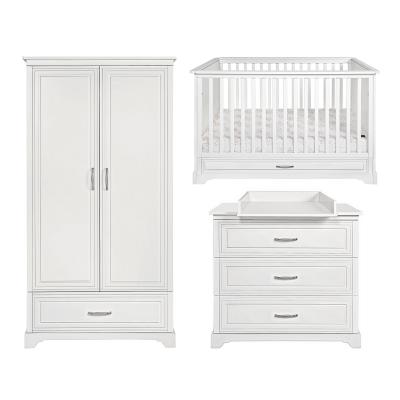 NOVELIES Chambre compl&egrave;te lit &eacute;volutif 70x140 panneaux mdf blanc