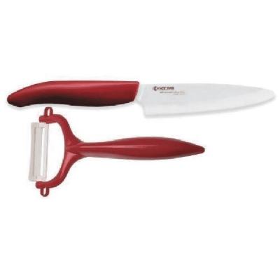 KYOCERA  starter set rd couteau d'office + 1 eplucheur lame c&eacute;ramique