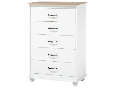 Beliani - Commode blanche 5 tiroirs SHARON