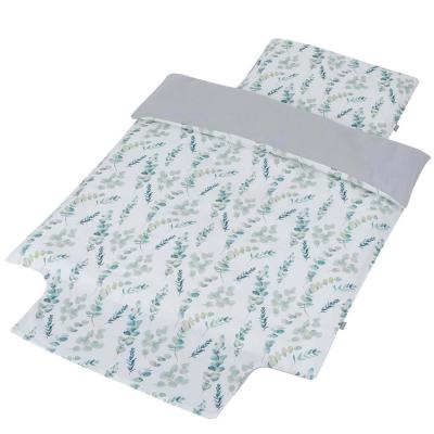 SEVIRA KIDS Parure de lit b&eacute;b&eacute; en coton, Eucalyptus Multicolore 90x120 cm blanc