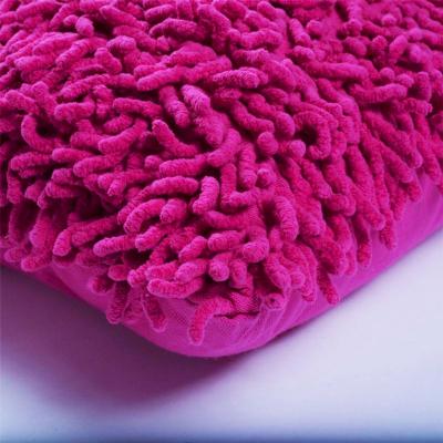 Coussin en coton seventies framboise 40x40