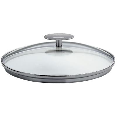 CRISTEL Couvercle en verre bomb&eacute;  Platine - 28 cm