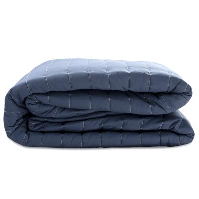 HAPPY FRIDAY Couette R&eacute;versible Happyfriday Basic Dash Blanc Blue Marine 240 X 260 Cm 