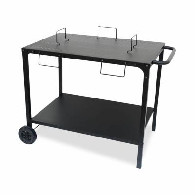 SWEEEK Desserte ext&eacute;rieure pour plancha modulable en acier noir