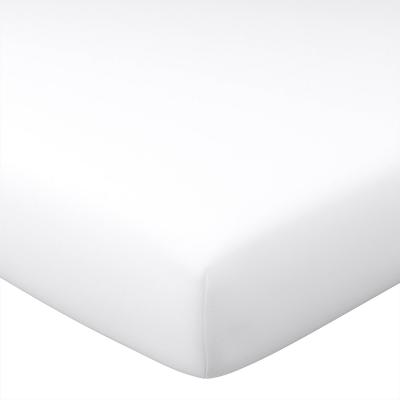 BECQUET Drap-housse 120x200x28 blanc en coton