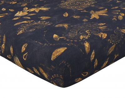 BECQUET Drap-housse JARDIN EXTRAORDINAIRE bleu en coton