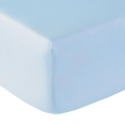 ANNE DE SOLENE Drap housse Vexin 140x190cm azur Percale 80F 