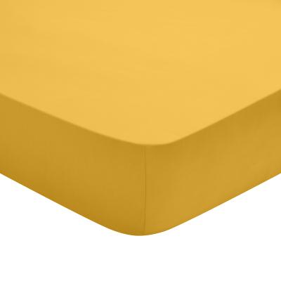 DODO Drap Housse Coton Jaune 160x200 cm - 