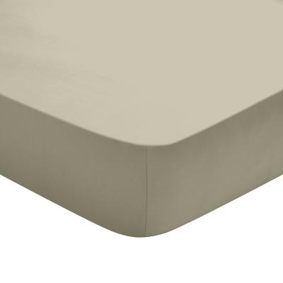 DODO Drap Housse Coton Marron Glac&eacute; 160x200 cm - 