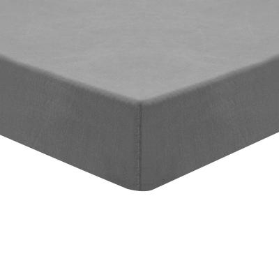 SENSEI MAISON Drap housse en coton bio lav&eacute; Gris Perle 160x200 cm