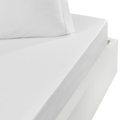 SENSEI MAISON Drap housse en percale bonnet 40cm Blanc 160x200 cm
