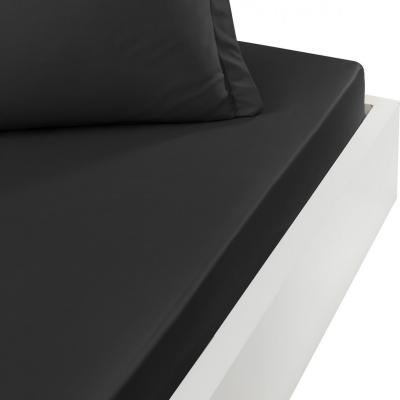 SENSEI MAISON Drap housse en percale de coton anthracite 120x190 cm