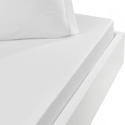 SENSEI MAISON Drap housse en percale de coton Blanc 120x190 cm