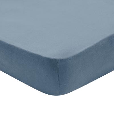 DODO Drap housse jersey coloris denim 160x200 cm