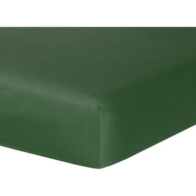 FEBRONIE Drap housse satin de coton vert sauge 160x200x30