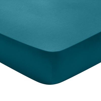 DODO Drap housse Satin de coton Coloris Canard 160x200 cm - 