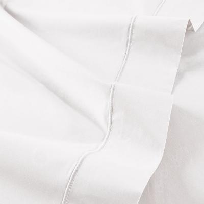 ANNE DE SOLENE Drap plat coton blanc 240x310 cm